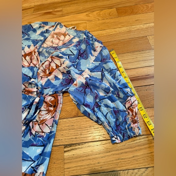 Urban Outfitters Giovanna Floral Wrap Midi Dress Printed Summer Smocked Womens S - Picture 8 of 14